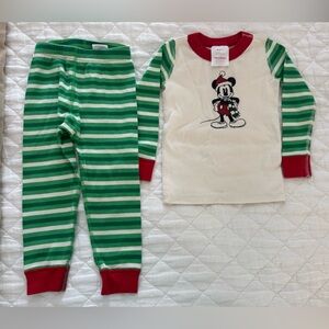 Hanna Andersson Mickey Christmas PJs Size 90/3